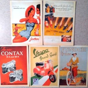 Vintage advertising postcards (5)